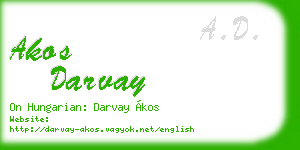 akos darvay business card